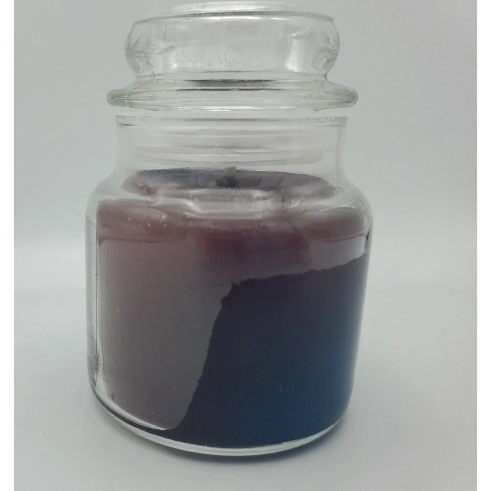 Turquoise Glass Yankee Candle Housewarmer Jar Lid 3.7oz Small Purple Fresh Sweet